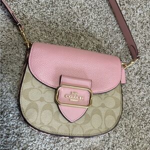Coach Pink and Tan Women's Bag